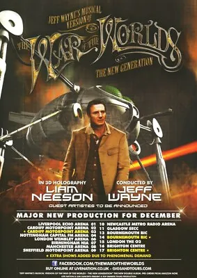 Jeff Wayne - The War Of The Worlds - New Generation - Full Size Magazine Advert • £5.99