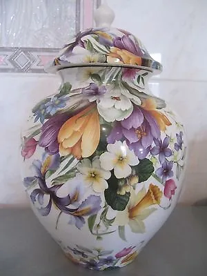 Hadida Floral Large Jar With Lid Great In The Bathroom/kitchen • £65