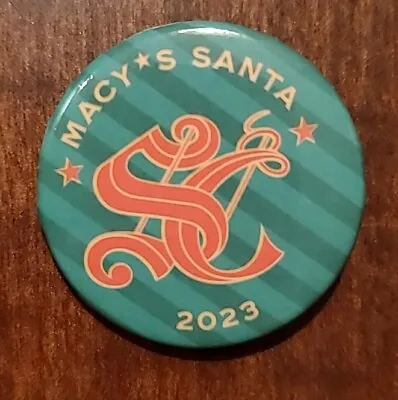 Macy's Department Store Christmas Santa Claus Land Santaland Button Pin 2023 • $3.99