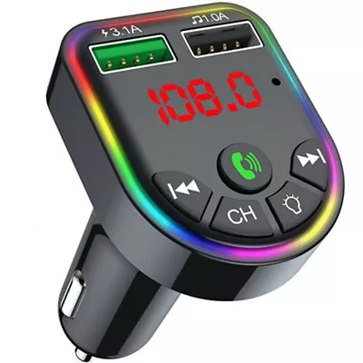 Bluetooth Wireless Car FM Transmitter Adapter Dual USB Fast Charger MP3 Player • $10.19