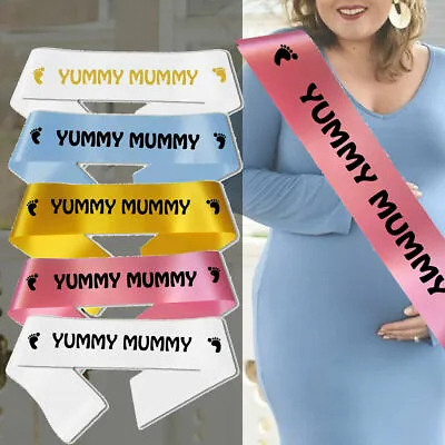 Baby Shower Yummy Mummy Sash Sashes Gift Present Multiple Colours Mum To Be New • £4.95