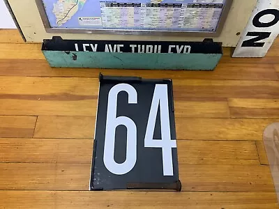 Ny Nyc Bus Roll Sign Section #64 Mylar 16 X11  Vintage Collectible Home Decor • $34.99