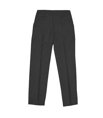£7.49 • Buy Boys Ex M-S School Uniform Full Length Trousers Adjustable Waist Grey 8 9 10 11 
