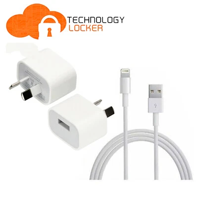 $21.25 • Buy Genuine Apple Lightning 1m USB Cable Power Adapter Wall Charger A1444 MD818ZM/A