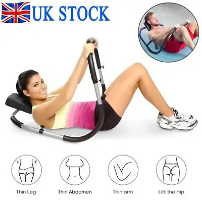 Ab Exercise Abdominal Wheel Exerciser Fitness Trainer Machine Wheel Crunch Gym • £21.49