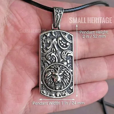 Stainless Steel Lion Necklace Lucky Amulet Pendant Men Women • $23.83