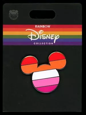 Lesbian Pride Flag Mickey Ears Icon Rainbow Collection Disney Pin • $10.95