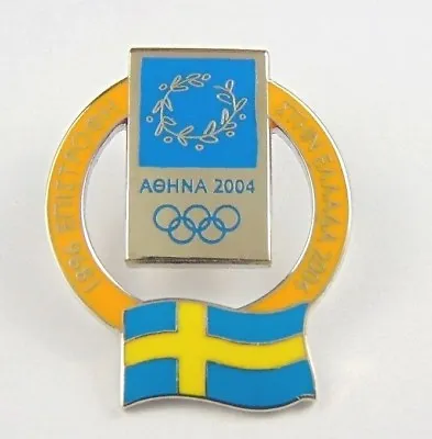 Athens Olympic Games 2004 Pin Badge - Official Country Flag By Trofe - Sweden • £7.38