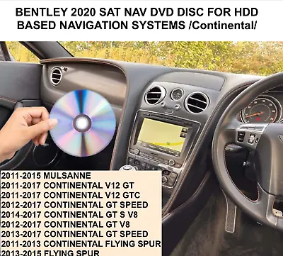 BENTLEY 2020 SAT NAV DVD DISC FOR HDD BASED NAVIGATION SYSTEMS /Continental/ • £18.99