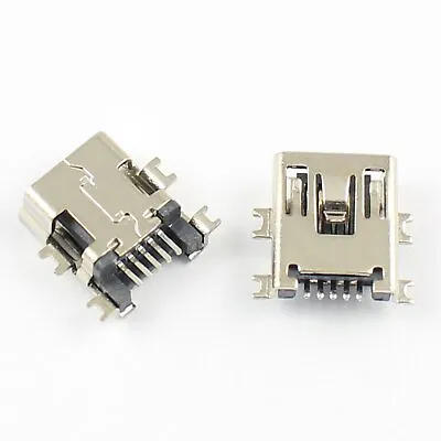 10Pcs Mini USB Type B 5 Pin Female SMT SMD Panel Mount Connector • $1.46