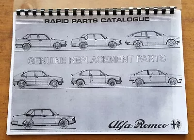  Alfa Romeo Parts Catalogue Giulietta Alfetta GT GTV Alfasud Sprint  • $39