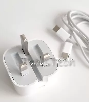 Genuine Apple 20W Fast Charger OR USB-C To C Cable For IPad Pro 11  1st 2nd GEN • £12.99