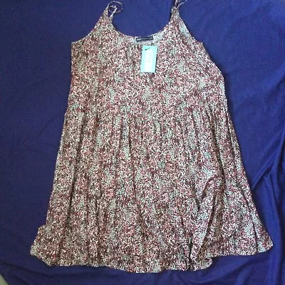 M&S Beachwear Dress / Coverup Size 12 Brown Mix Shoulder Straps New • £9.50