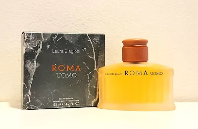 Roma UOMO By Laura Biagiotti 4.2 Oz/ 125ml Edt Spy Cologne For Men Homme Vintage • $31.44