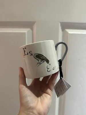 V&A E Edward Lear Nonsense Alphabet Letter Poem Eagle Ceramic Mug Cup Brand New  • £10