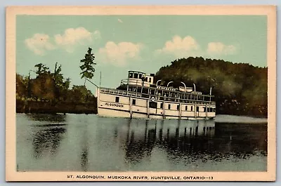 St. Algonquin Muskoka River Huntsville Ontario  Postcard WB Unposted • $5.50