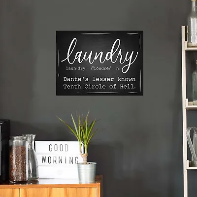 £3.95 • Buy Laundry Funny Definition Quote Metal Tin Sign Plaque Print House Home 10842