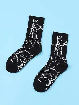 Abstract Graphic Crew Socks Silly Socks For Men Funky Socks Funny Socks Novelty • $6.32