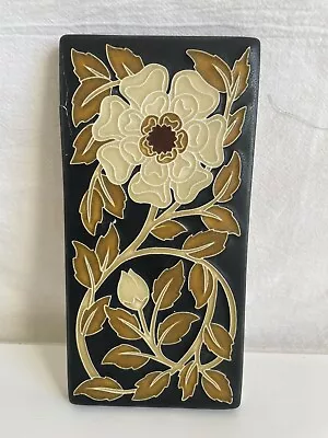 Rare Art Tile Motawi Tileworks Ann Arbor MI 4x8 Flowers W/ Leaves New • $52