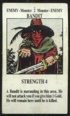 £2 • Buy Bandit Enemy Monster Adventure Card Talisman 2nd Edition By Games Workshop