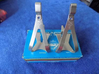 $69.99 • Buy Vintage Campagnolo Super Record Alloy Toe Clips Superleggeri Small S Nos In Box