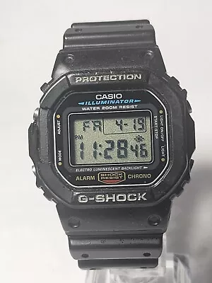 Casio G-Shock Vintage 1545 DW-5600E Black Digital Watch New Battery Damage Case • $30