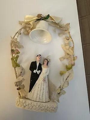 Vintage 1940s 1950s Wedding Cake Topper Bride Groom Marriage • $8