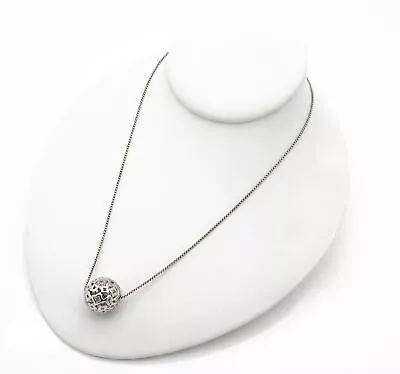 David Yurman Sterling Silver Diamond Quatrefoil Pendant Necklace 18  #S927-6 • $1.25