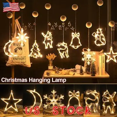 $11.38 • Buy Xmas LED Window Lights Christmas Bell Snowman Light For Wedding Party Home Decor
