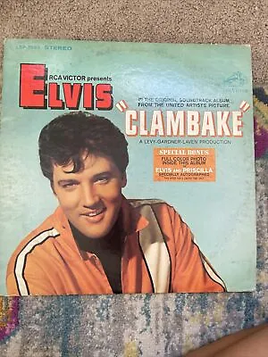 Elvis Presley CLAMBAKE LSP-3893 NO Bonus Photo  VG+/VG+Stereo RARE Album • $29.99