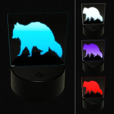 Racoon Walking Solid 3D Illusion LED Night Light Sign Lamp • $19.99