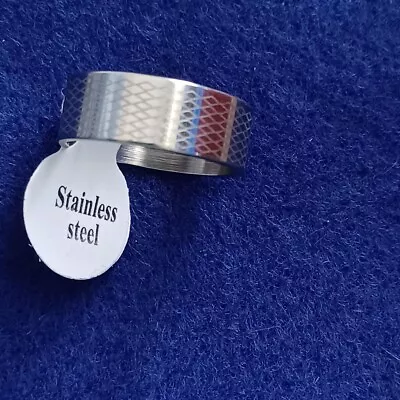 Ring Size 8 Unisex Stainless Steel Design #2 • $1.99
