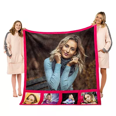 £20.99 • Buy Personalised Luxury Fleece Blanket- 2,3,4,6,9 Or 12 Images! Perfect For Gifts