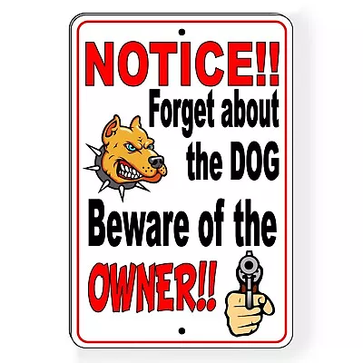 Dog Will Bite Beware Of Dog Metal Sign 8  X 12  Security Attack Keep Out Warning • $10.07