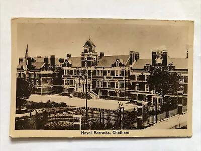Naval Barracks Chatham Kent External Street View 1920s RPPC • £4.35