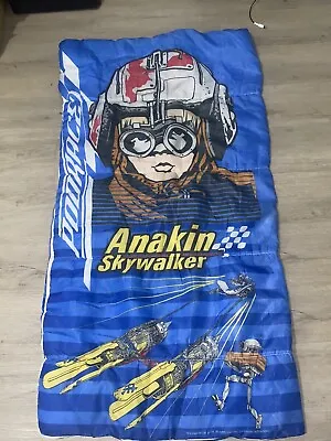 Vintage Star Wars Anakin Skywalker Podracing All Over Print Sleeping Bag 50x28 • $25