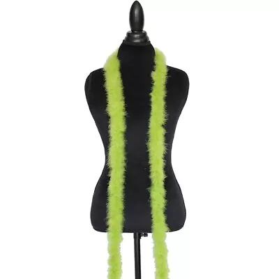 Light Lime Green 15 Grams Marabou Feather Boa 6 Feet Long Crafting Sewing Trim • $8.95