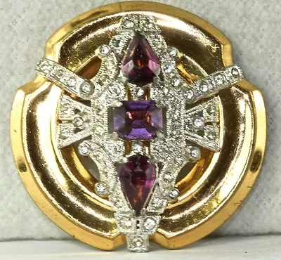 Gorgeous Vintage Mcclelland Barclay Purple Rhinestone Pin • $250