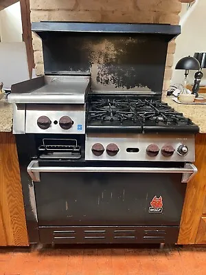 Vintage Wolf Range 36  Gas 4 Burners With An Additional Griddle Broiler • $2000