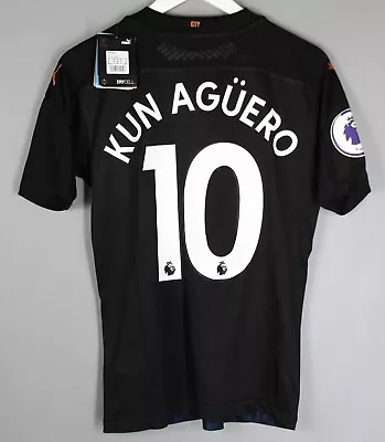 Nwt Manchester City 2020/2021 Away Shirt Jersey S Puma #10 Kun Aguero Authentic • $179.99