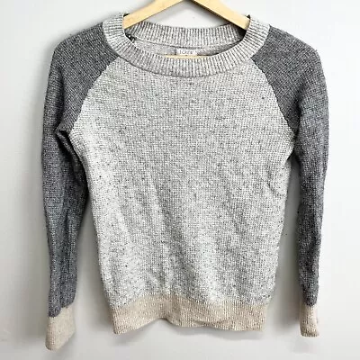 2014 J.Crew Waffle Knit Gray Wool Blend Sweater Women’s S • $24.99