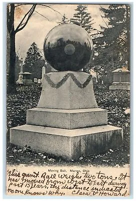 1907 Moving Ball Weight Two Tons Cemetery View Marion Ohio OH Posted Postcard • $8.42