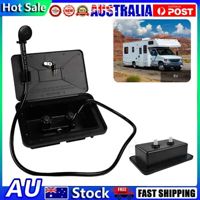 External Caravan RV Shower Box Kit Weatherproof Faucet For Camper Trailer Boat • $65.14
