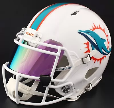 MIAMI DOLPHINS NFL Gameday AUTHENTIC Football Helmet W/ Eye Shield Visor • $359.99