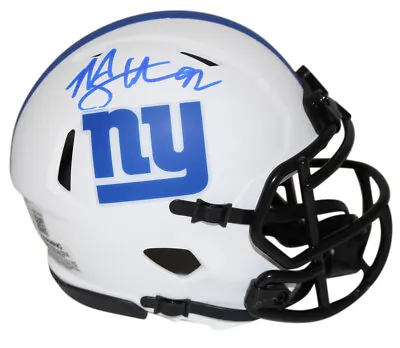 Michael Strahan Autographed New York Giants Lunar Mini Helmet BAS 34681 • $149.99