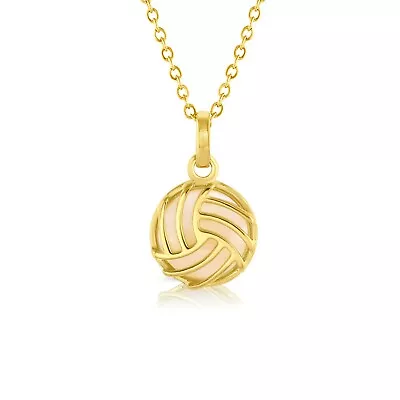 Volleyball Charm Necklace In Mother-of-Pearl • $48