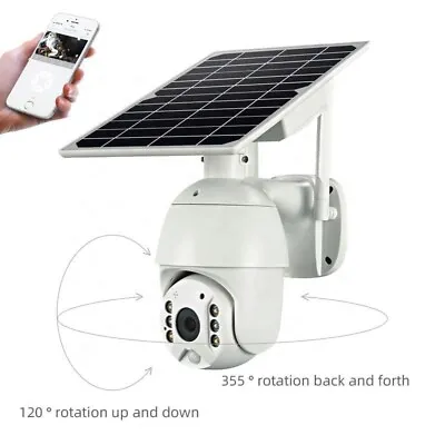 £90 • Buy 4G Solar Power Camera Wireless Wifi IP CCTV PTZ Dome 2 Way Audio 