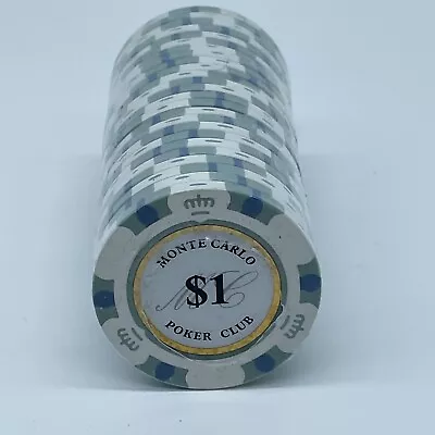 Monte Carlo Poker Chips 25ea $1 • $9.91