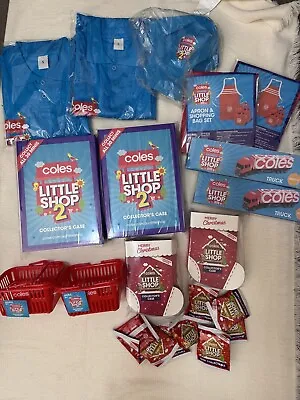 New Coles Little Shop 2 Set Truck Apron Shirt Hat Basket Case Xmas Case • $69