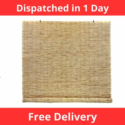 Bamboo Blinds Natural Roll-Up Shade Indoor Outdoor Patio Window Light Filtering • $31.10